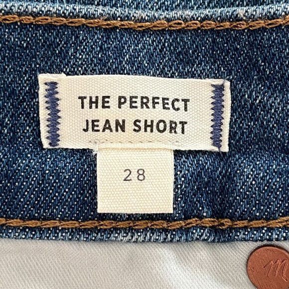 Madewell The Perfect Jean Shorts Rayburn Wash Comfort Stretch Edition Size 28 - Picture 3 of 11